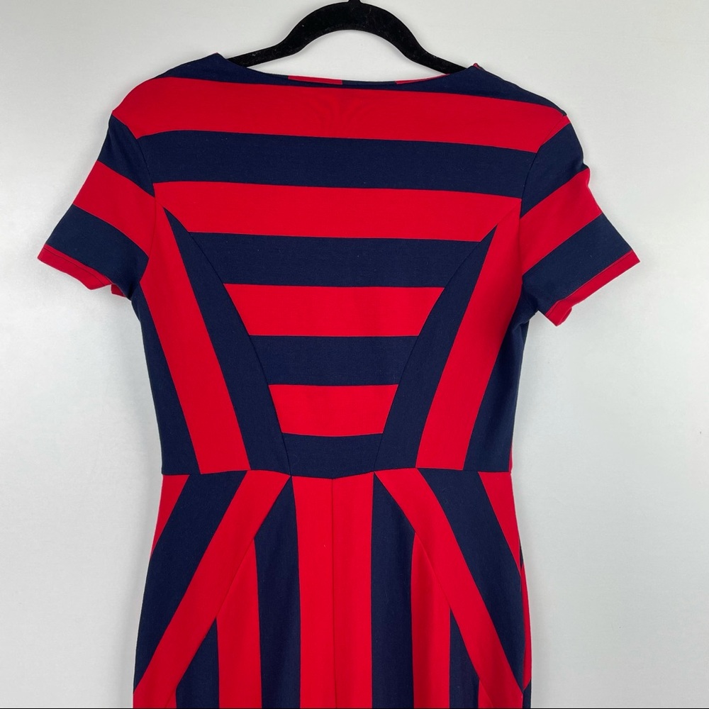 REPHYLLIS Sheath Dress Red Navy Small - Picture 4 of 5